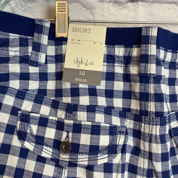 Style & Co. NWT Women’s Preppy Checked Casual Comfort Everyday  Shorts Size 12 - Picture 4 of 5